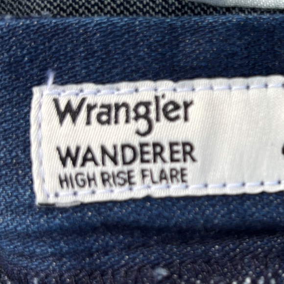 Free People X Wrangler Wanderer 622 High Rise Flare Jeans. NWT. Dark Wash - Picture 6 of 13